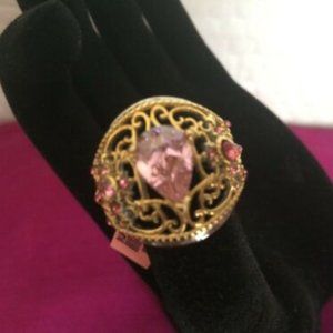 size 9 Austrian pink sapphire ring
